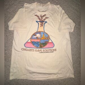 VTG 70s American Chemical Society Chemist  T-Shirt sz Small/ Medium USA
